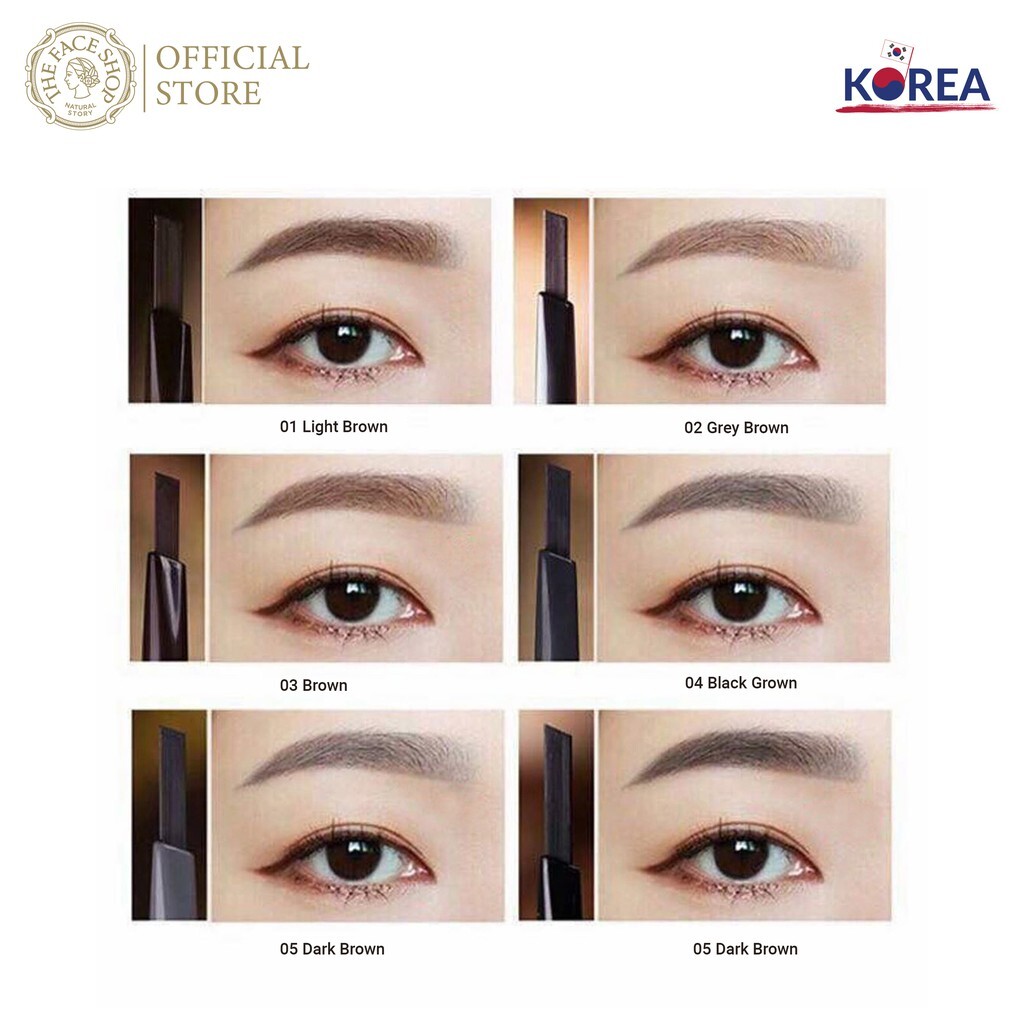 Chì Kẻ Mày 2 Đầu The Face Shop Designing Eyebrow Pencil Bicicosmetics #23 Chì Kẻ Mày 2 Đầu The Face Shop Designing Eyebrow Pencil Bicicosmetics